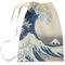 Great Wave off Kanagawa Large Laundry Bag - Front View