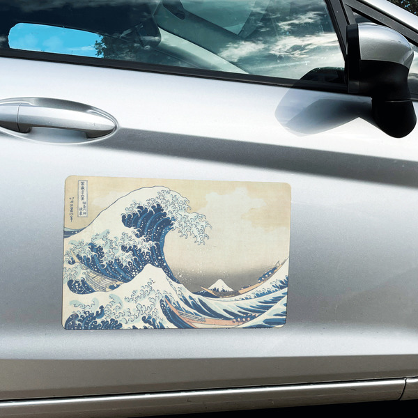 Great Wave off Kanagawa Large Rectangle Car Magnets- In Context