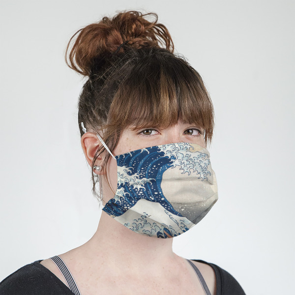 Great Wave off Kanagawa Mask - Quarter View on Girl