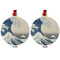 Great Wave off Kanagawa Metal Ball Ornament - Front and Back