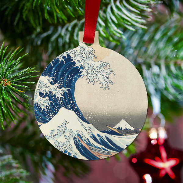 Great Wave off Kanagawa Metal Ball Ornament - Lifestyle