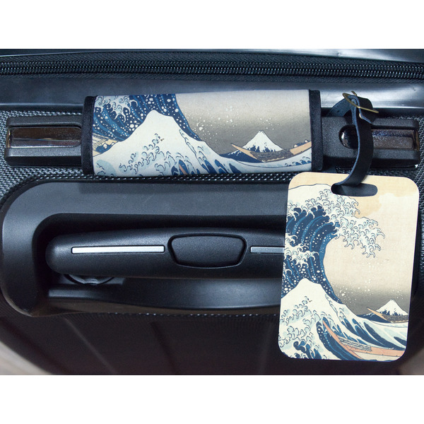 Great Wave off Kanagawa Metal Luggage Tag & Handle Wrap - In Context