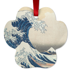 Great Wave off Kanagawa Metal Paw Ornament - Double Sided
