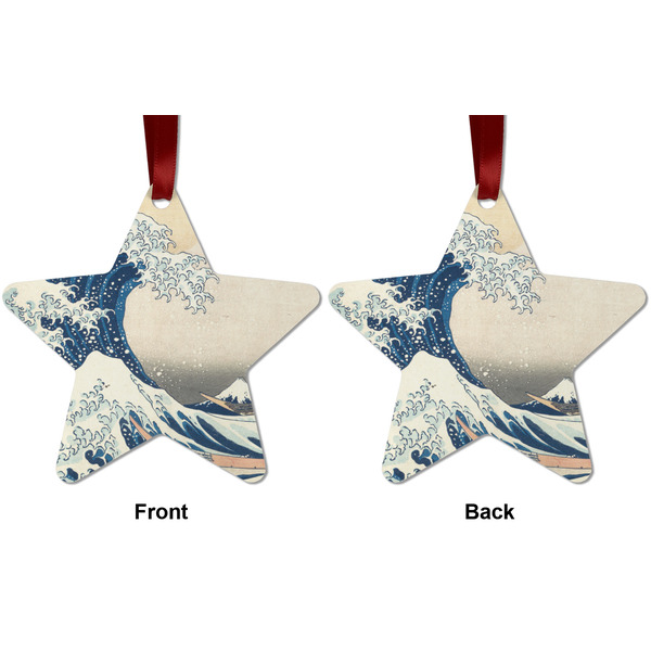 Great Wave off Kanagawa Metal Star Ornament - Front and Back