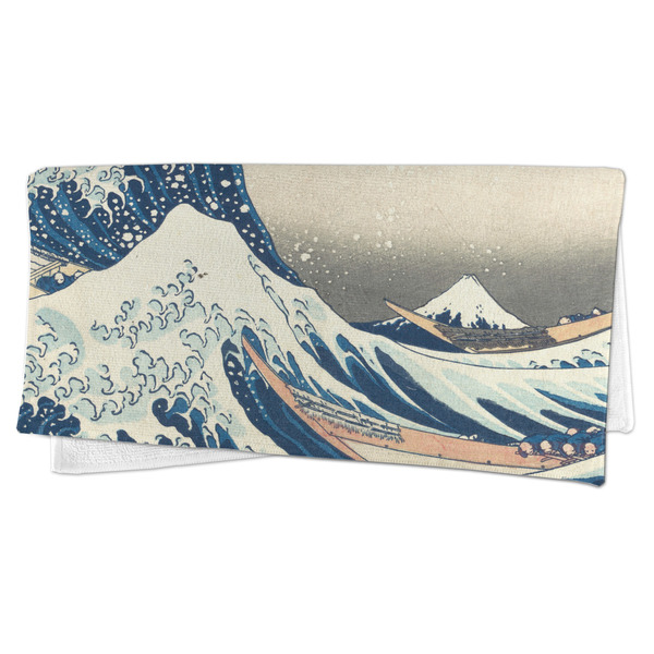 Great Wave off Kanagawa Microfiber Dish Rag - FOLDED (half)