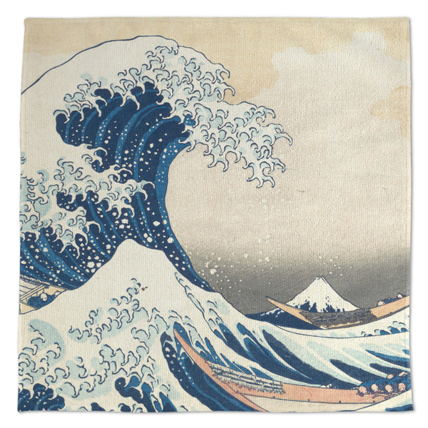 Custom Great Wave off Kanagawa Microfiber Dish Towel
