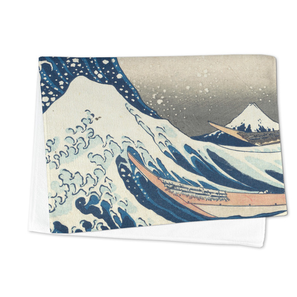 Great Wave off Kanagawa Microfiber Dish Towel - FOLDED HALF