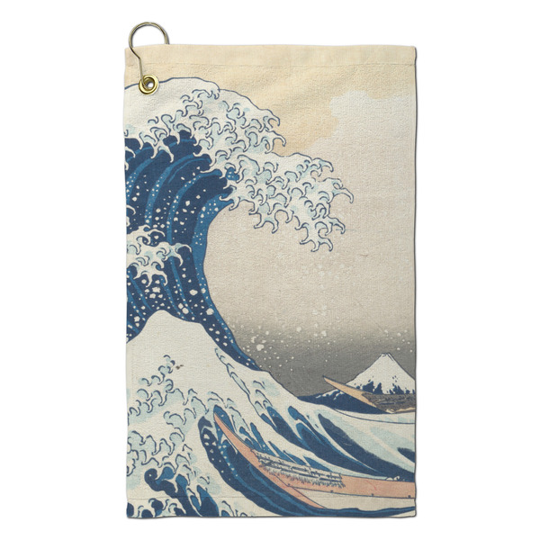 Custom Great Wave off Kanagawa Microfiber Golf Towel - Small