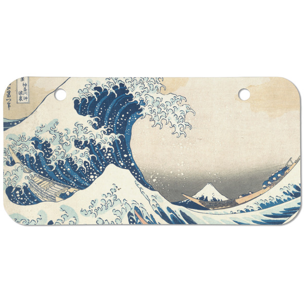 Custom Great Wave off Kanagawa Mini/Bicycle License Plate (2 Holes)