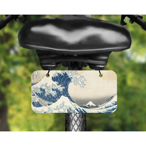 Great Wave off Kanagawa Mini License Plate on Bicycle - LIFESTYLE Two holes