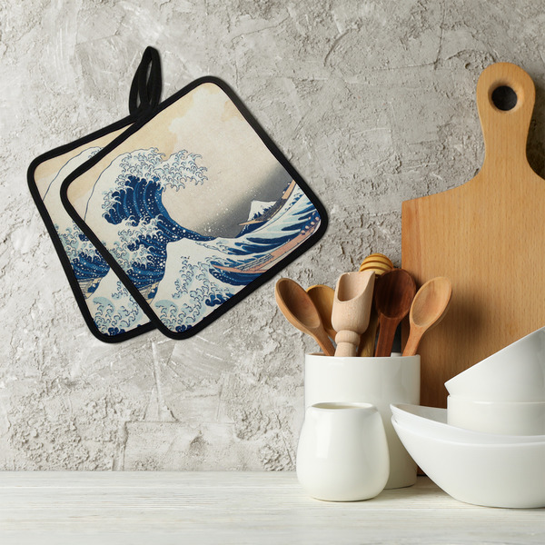 Great Wave off Kanagawa Neoprene Pot Holder - Set of 2  LIFESTYLE