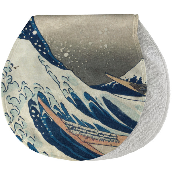Custom Great Wave off Kanagawa Burp Pad - Velour