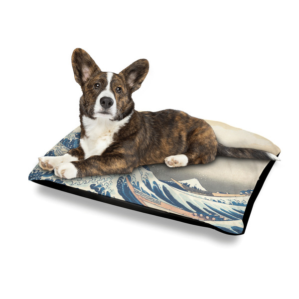 Great Wave off Kanagawa Outdoor Dog Beds - Medium - IN CONTEXT