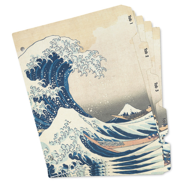 Custom Great Wave off Kanagawa Binder Tab Divider - Set of 5