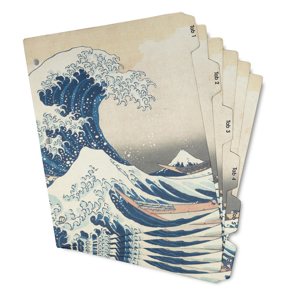 Custom Great Wave off Kanagawa Binder Tab Divider - Set of 6