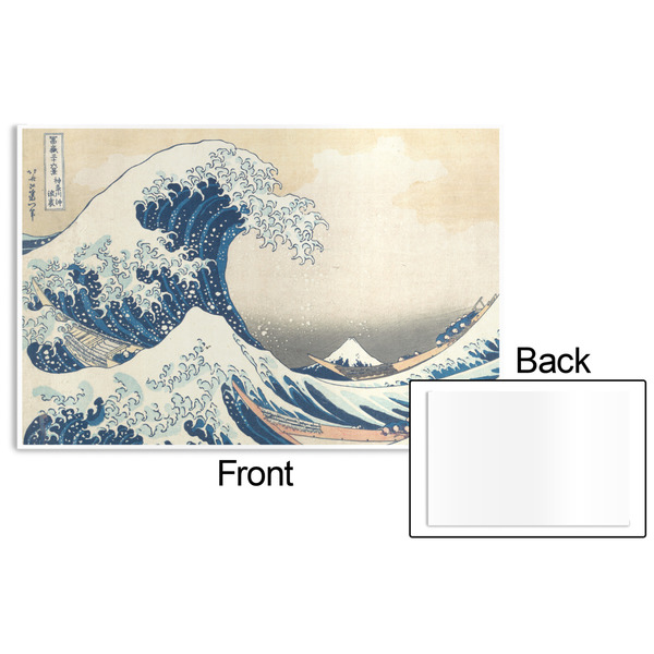 Great Wave off Kanagawa Disposable Paper Placemat - Front & Back