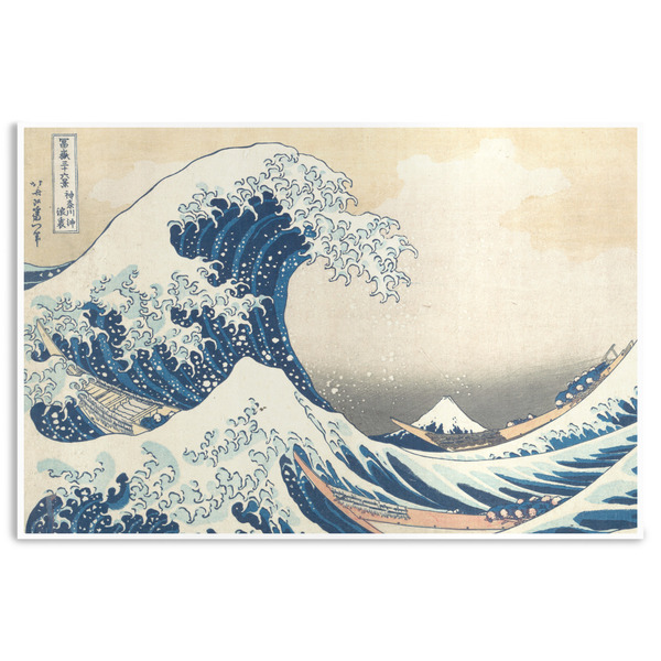 Custom Great Wave off Kanagawa Disposable Paper Placemats