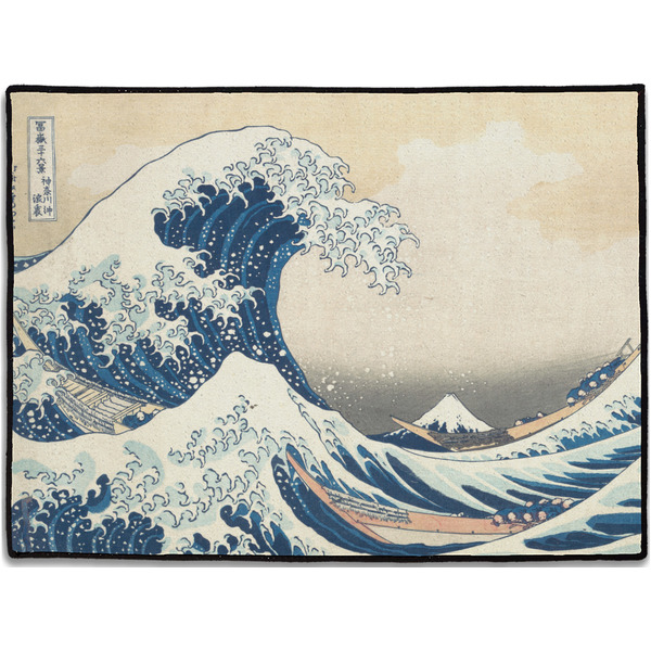Custom Great Wave off Kanagawa Door Mat - 24"x18"