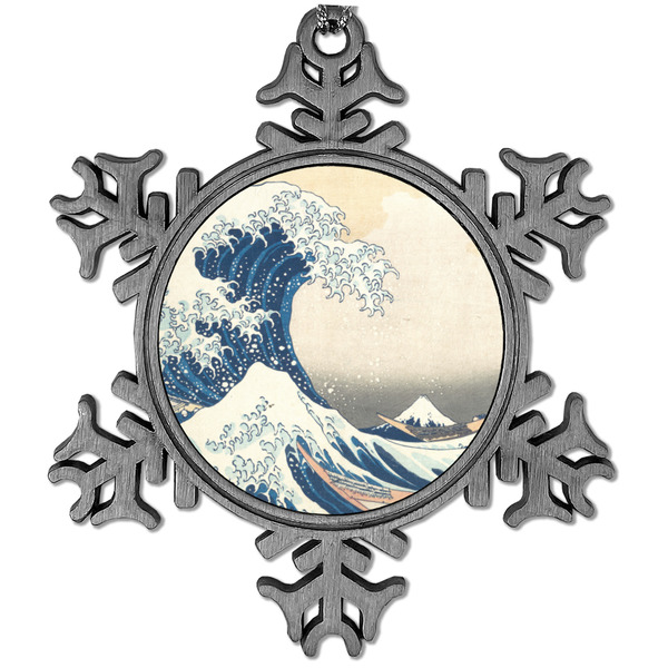 Custom Great Wave off Kanagawa Vintage Snowflake Ornament
