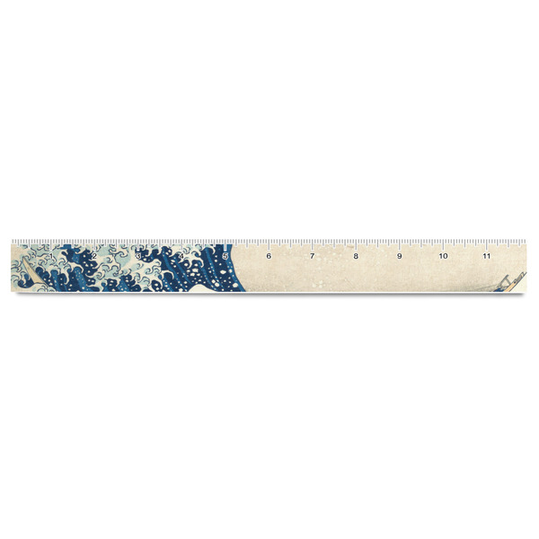 Great Wave off Kanagawa Plastic Ruler - 12" - FRONT
