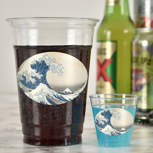 Great Wave off Kanagawa Plastic Shot Glasses - In Context