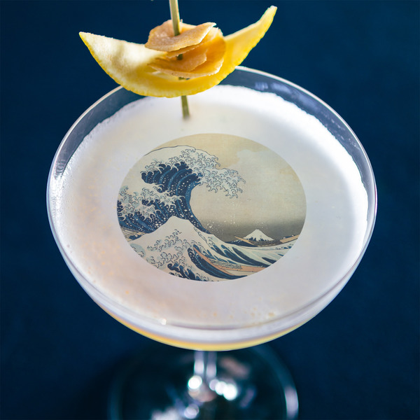 Great Wave off Kanagawa Printed Drink Topper - Medium - In Context