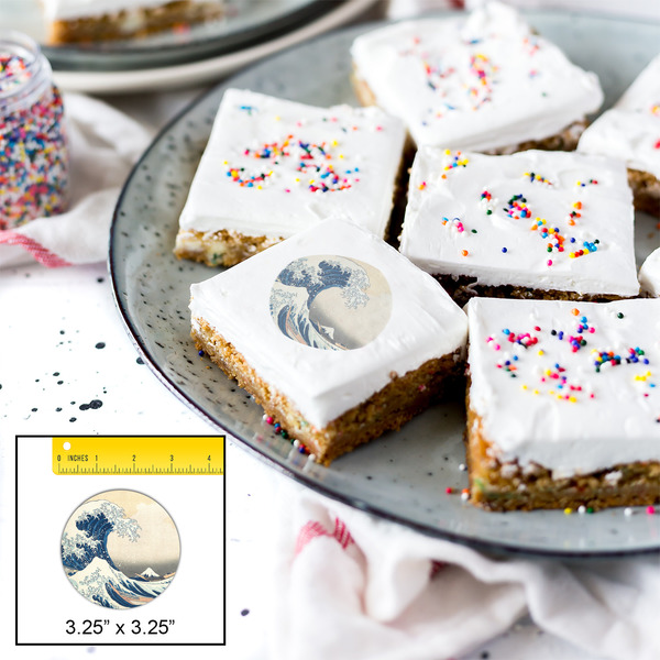 Great Wave off Kanagawa Printed Icing Circle - Large - In Context