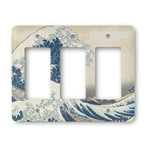 Great Wave off Kanagawa Rocker Style Light Switch Cover - Three Switch