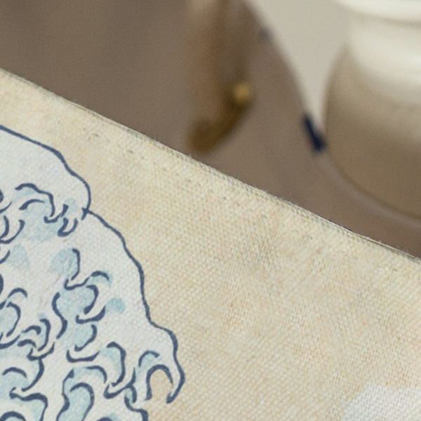 Great Wave off Kanagawa Large Rope Tote - Close Up View