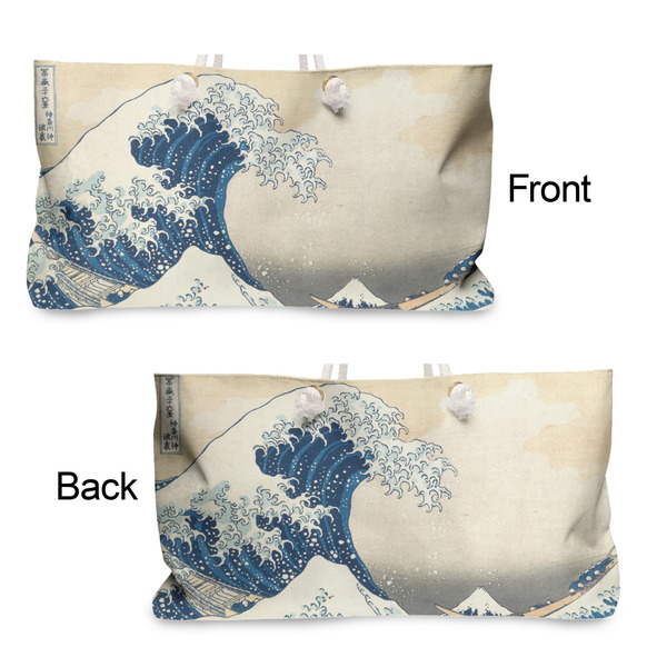 Great Wave off Kanagawa Large Rope Tote - From & Back View