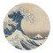 Great Wave off Kanagawa Round Linen Placemats - FRONT (Single Sided)