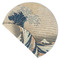 Great Wave off Kanagawa Round Linen Placemats - Front (folded corner double sided)
