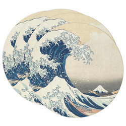 Great Wave off Kanagawa Round Paper Coasters