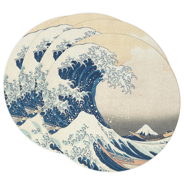 Custom Great Wave off Kanagawa Round Paper Coasters