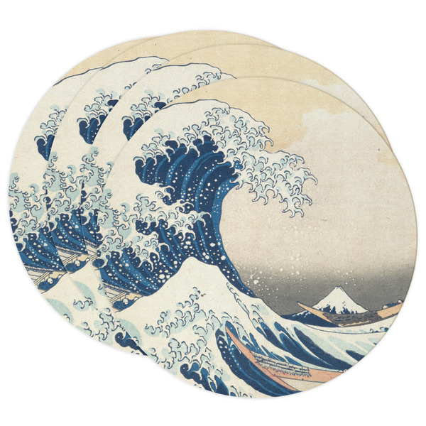 Custom Great Wave off Kanagawa Round Paper Coasters