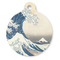 Great Wave off Kanagawa Round Pet ID Tag - Large - Front