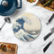 Great Wave off Kanagawa Round Stone Trivet - In Context View