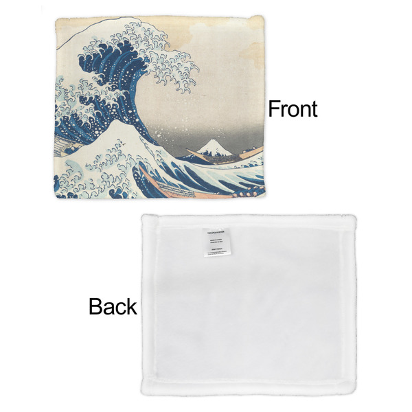 Great Wave off Kanagawa Security Blanket - Front & White Back View