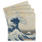 Great Wave off Kanagawa Set of 4 Sandstone Coasters - Front View