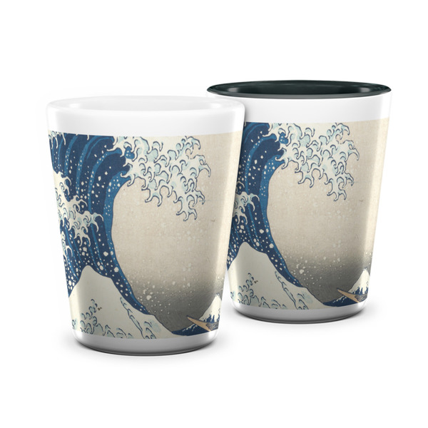 Custom Great Wave off Kanagawa Ceramic Shot Glass - 1.5 oz