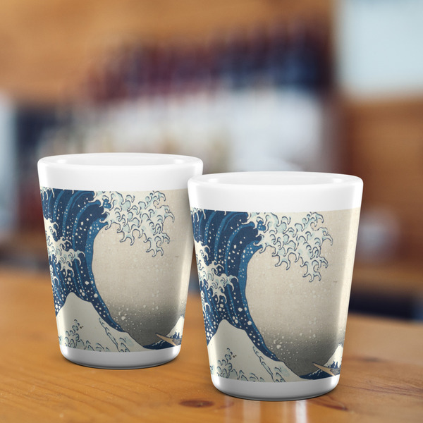Great Wave off Kanagawa Shot Glass - White - LIFESTYLE
