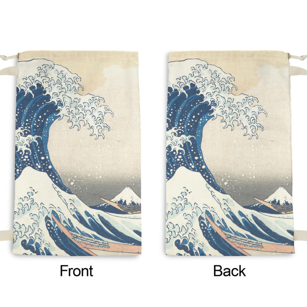 Great Wave off Kanagawa Small Laundry Bag - Front & Back View