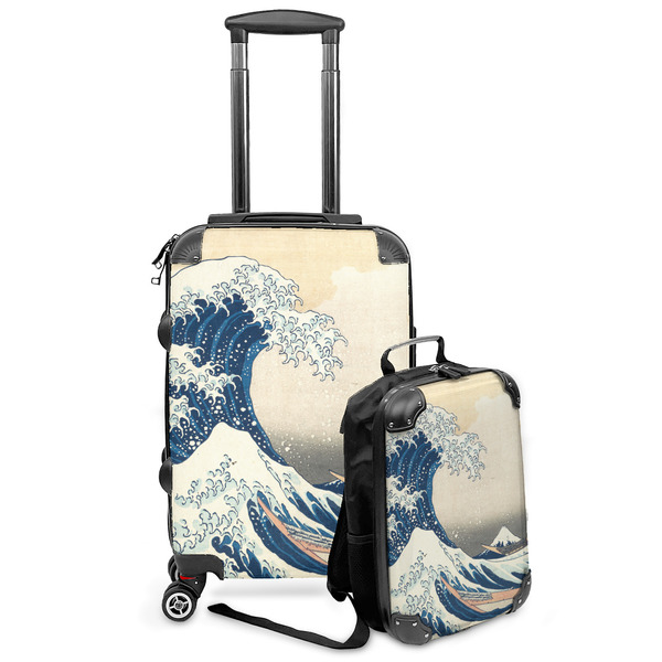 Custom Great Wave off Kanagawa Kids 2-Piece Luggage Set - Suitcase & Backpack