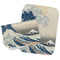 Great Wave off Kanagawa Two Rectangle Burp Cloths - Open & Folded