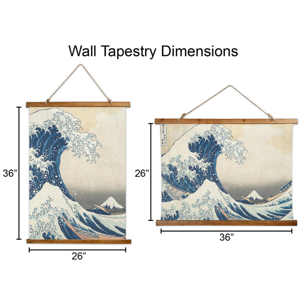 Great Wave off Kanagawa Wall Hanging Tapestries - Parent/Sizing