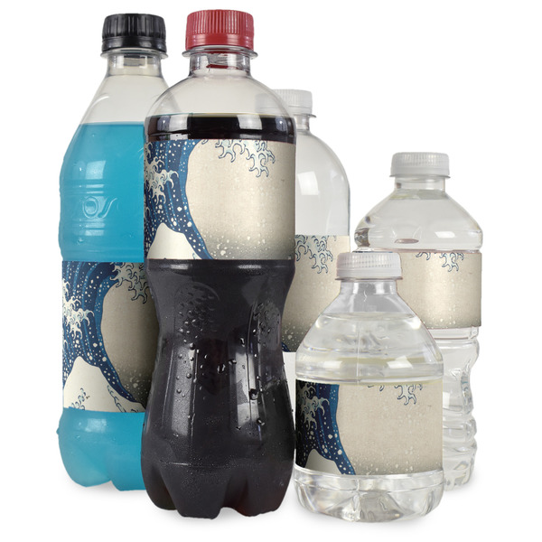 Great Wave off Kanagawa Water Bottle Label - Multiple Bottle Sizes