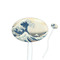 Great Wave off Kanagawa White Plastic 7" Stir Stick - Oval - Closeup