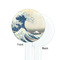 Great Wave off Kanagawa White Plastic 7" Stir Stick - Single Sided - Round - Front & Back