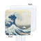 Great Wave off Kanagawa White Plastic Stir Stick - Single Sided - Square - Approval