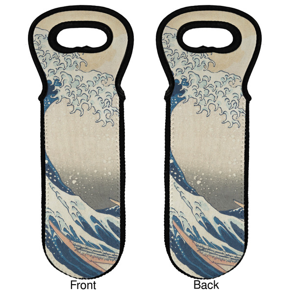 Great Wave off Kanagawa Wine Tote Front & Back